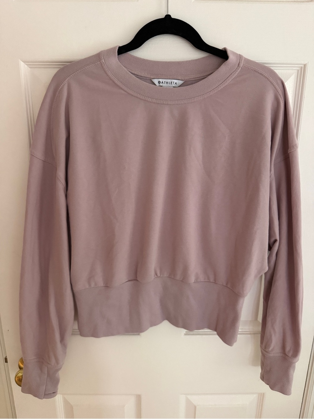 Athleta retroterry sweatshirt, smoked mauve, Sz.large